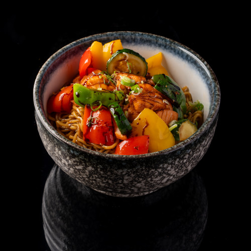Wok Saumon snacké